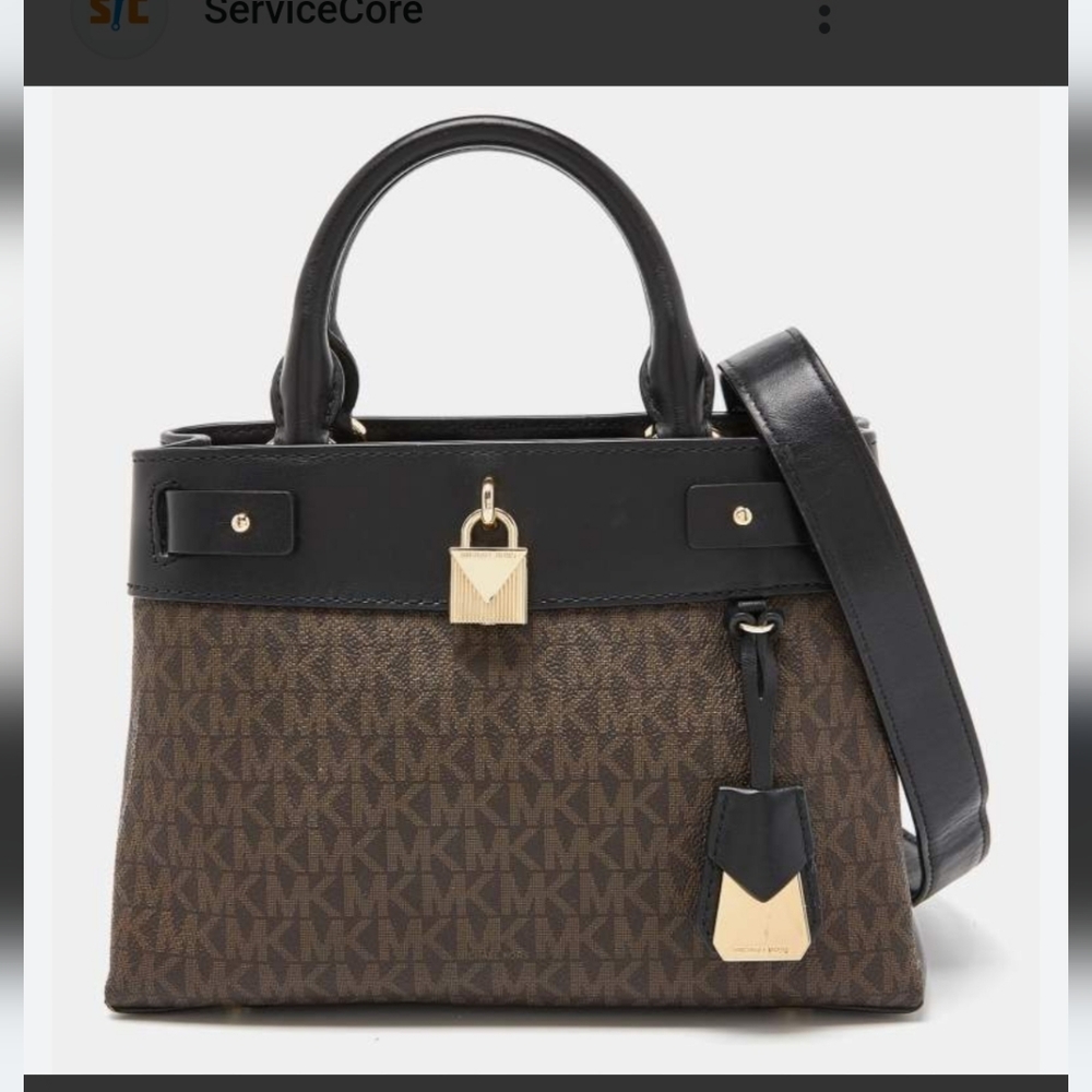 Michael Kors Elegant Black and Brown Handbag